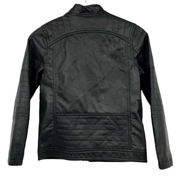URBAN REPUBLIC Faux Leather Moto Black Jacket Kids Medium M 5-6 - Picture 5 of 5
